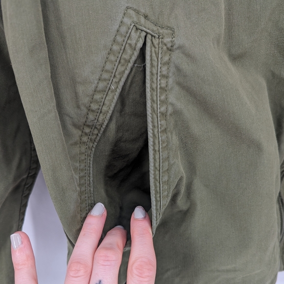 Polo Ralph Lauren Hooded Windbreaker Light Jacket Army Green Size Medium - Picture 9 of 13